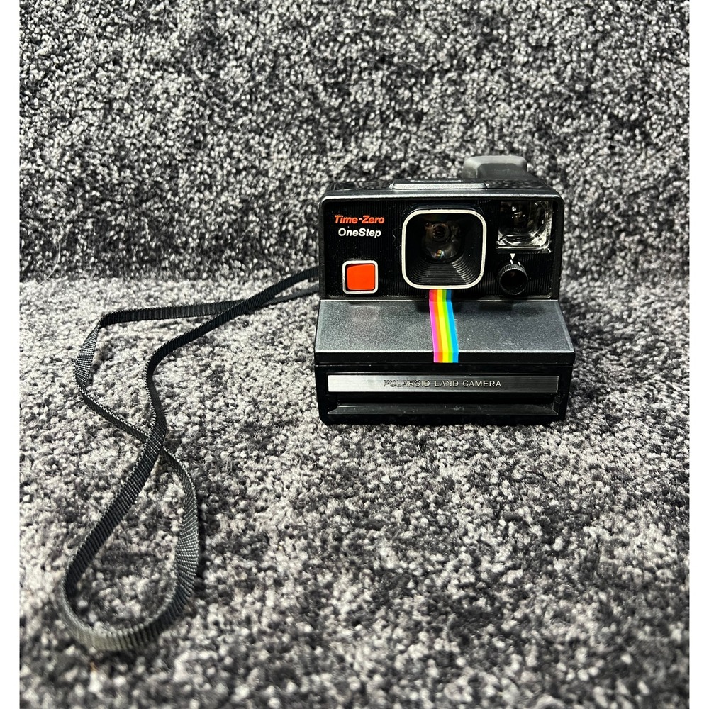 Polaroid Time-Zero OneStep Instant Film Camera Rainbow Stripe Vintage Untested